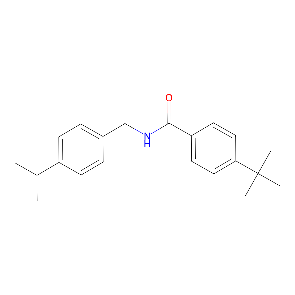 4-tert-butyl-N-[(4-propan-2-ylphenyl)methyl]benzamide molecular structure, CAS 328016-83-7