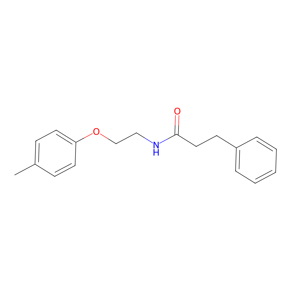 N-[2-(4-methylphenoxy)ethyl]-3-phenylpropanamide molecular structure, CAS 328016-85-9