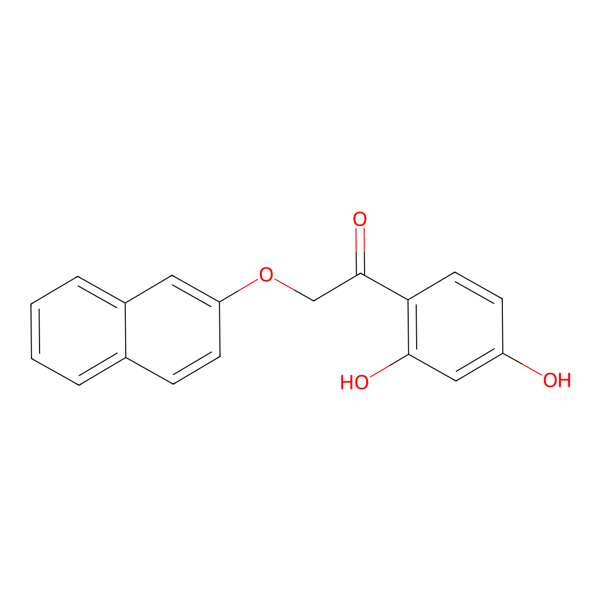 1-(2,4-Dihydroxyphenyl)-2-(naphthalen-2-yloxy)ethan-1-one molecular structure, CAS 328018-43-5
