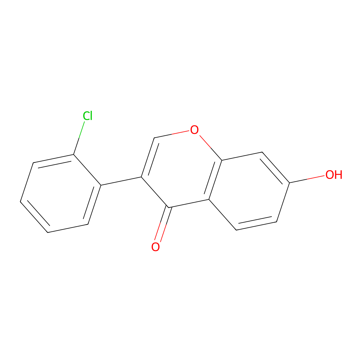 3-(2-chlorophenyl)-7-hydroxy-4H-chromen-4-one molecular structure, CAS 328020-06-0