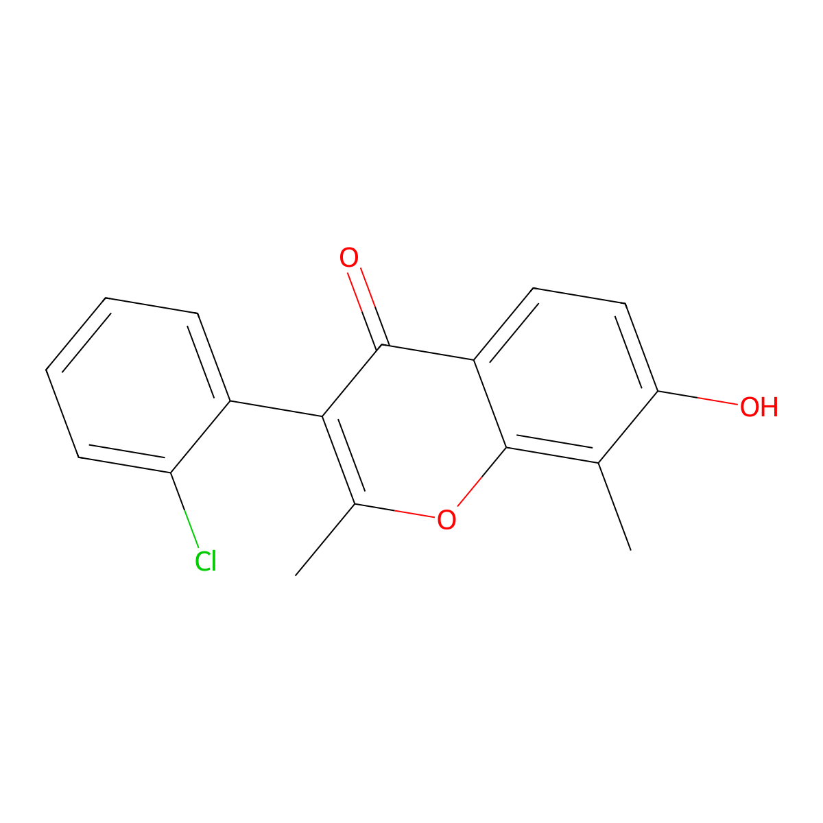 3-(2-chlorophenyl)-7-hydroxy-2,8-dimethyl-4H-chromen-4-one molecular structure, CAS 328020-11-7