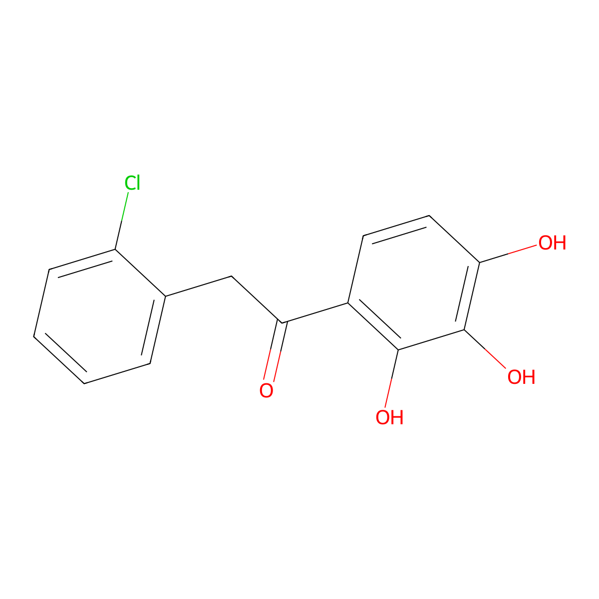 2-(2-Chlorophenyl)-1-(2,3,4-trihydroxyphenyl)ethanone molecular structure, CAS 328020-19-5
