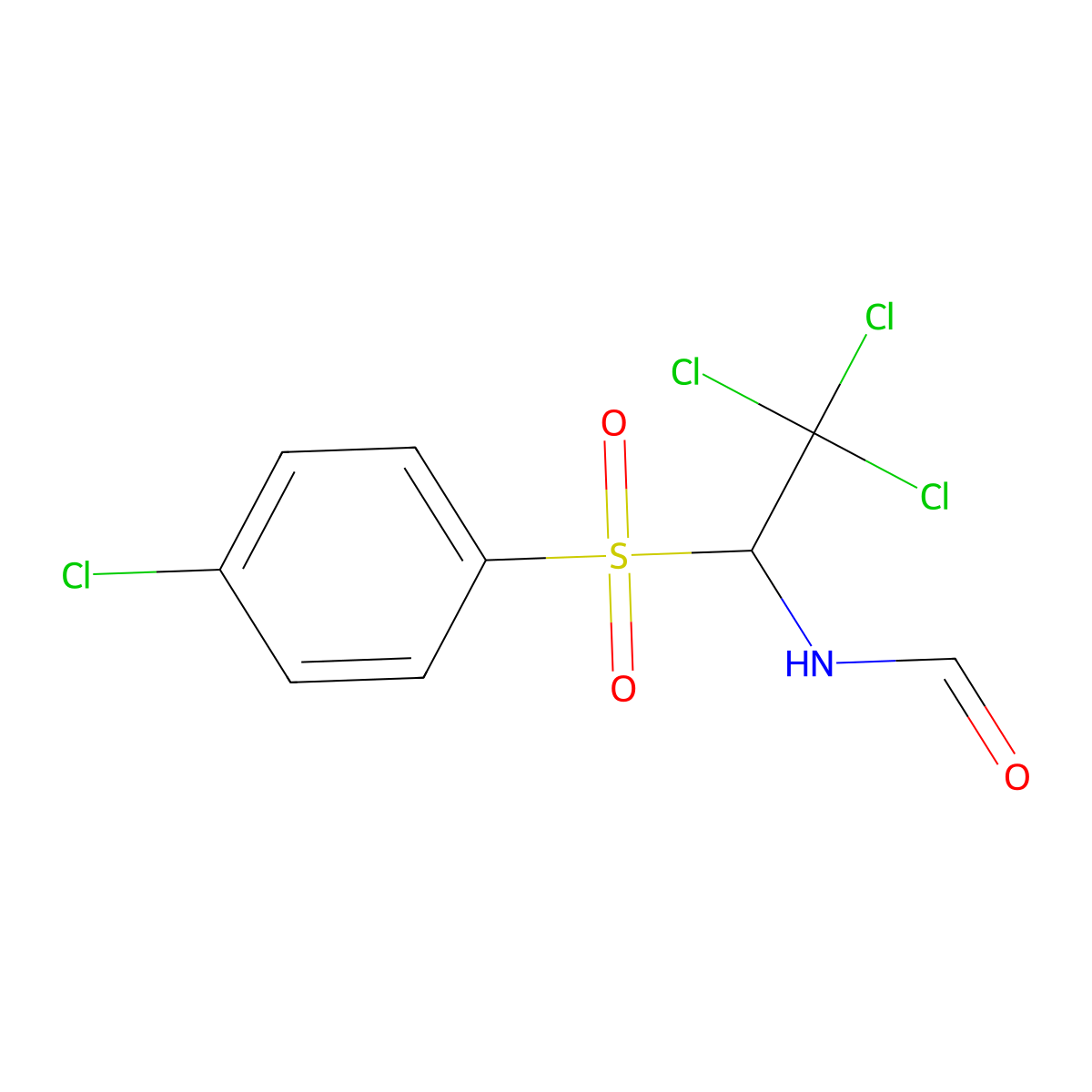 N-[2,2,2-trichloro-1-(4-chlorobenzenesulfonyl)ethyl]formamide molecular structure, CAS 328021-29-0