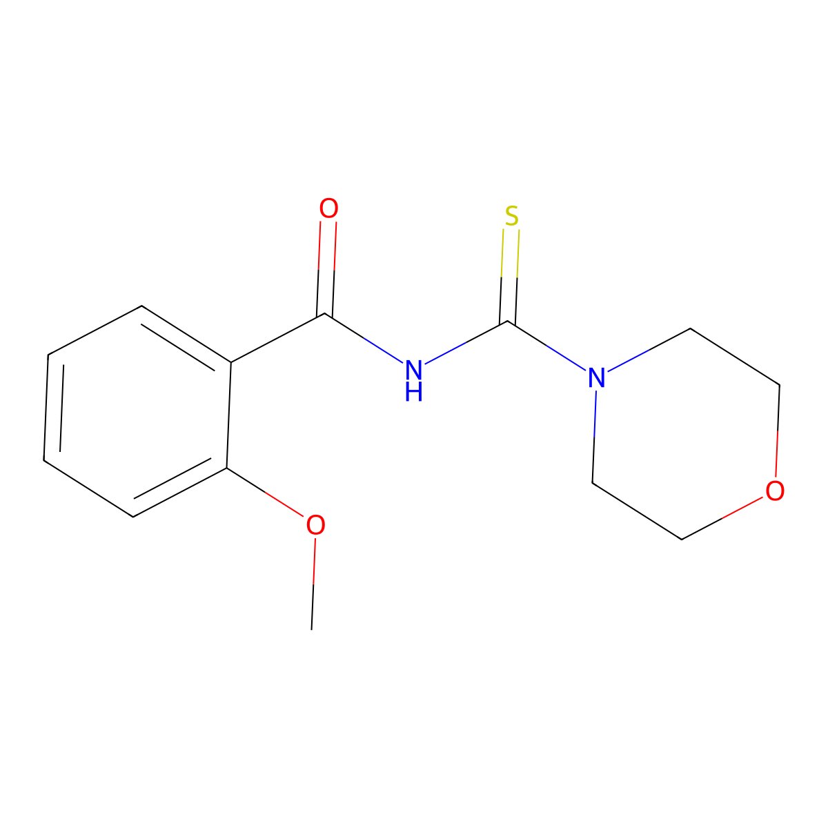 2-methoxy-N-(morpholine-4-carbothioyl)benzamide molecular structure, CAS 328021-47-2