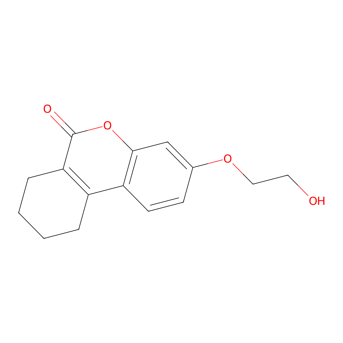 3-(2-hydroxyethoxy)-7,8,9,10-tetrahydro-6H-benzo[c]chromen-6-one molecular structure, CAS 328021-97-2