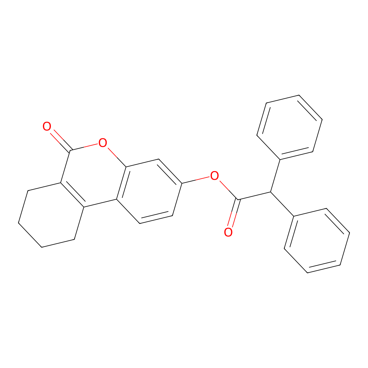 (6-Oxo-7,8,9,10-tetrahydrobenzo[c]chromen-3-yl) 2,2-diphenylacetate molecular structure, CAS 328022-08-8