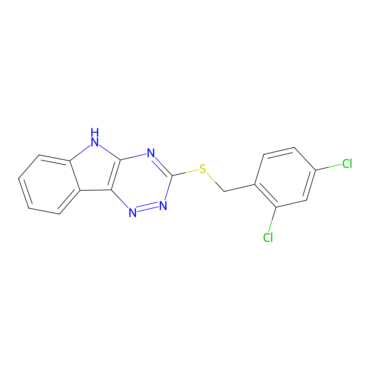 2-(2,4-Dichloro-benzylsulfanyl)-9H-1,3,4,9-tetraaza-fluorene molecular structure, CAS 328022-09-9