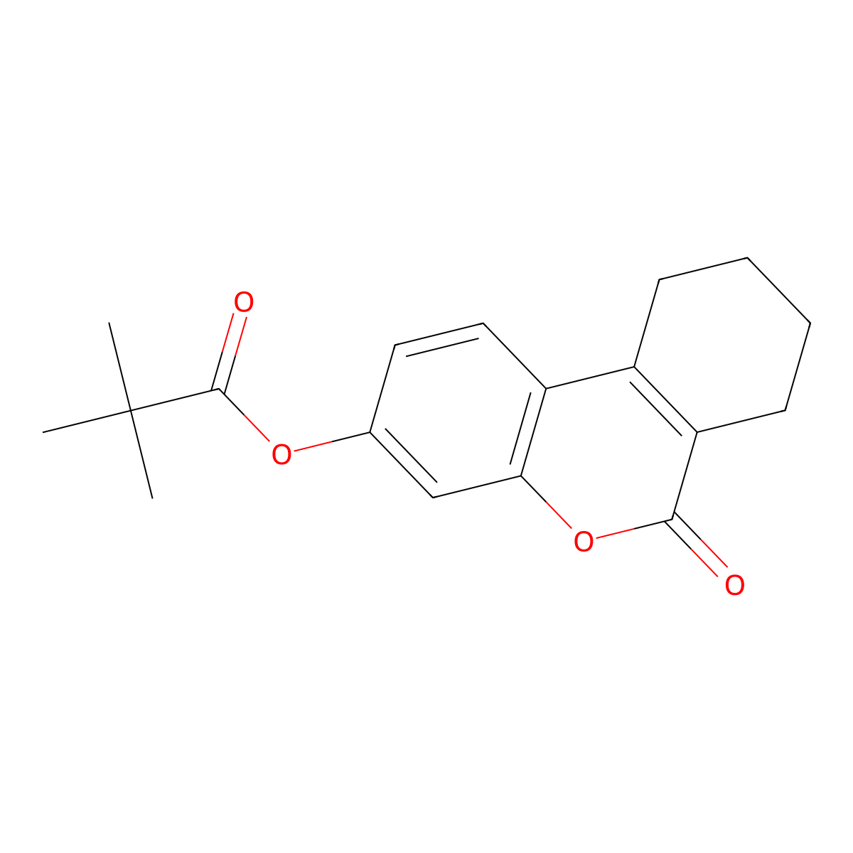 6-oxo-7,8,9,10-tetrahydro-6H-benzo[c]chromen-3-yl pivalate molecular structure, CAS 328022-10-2