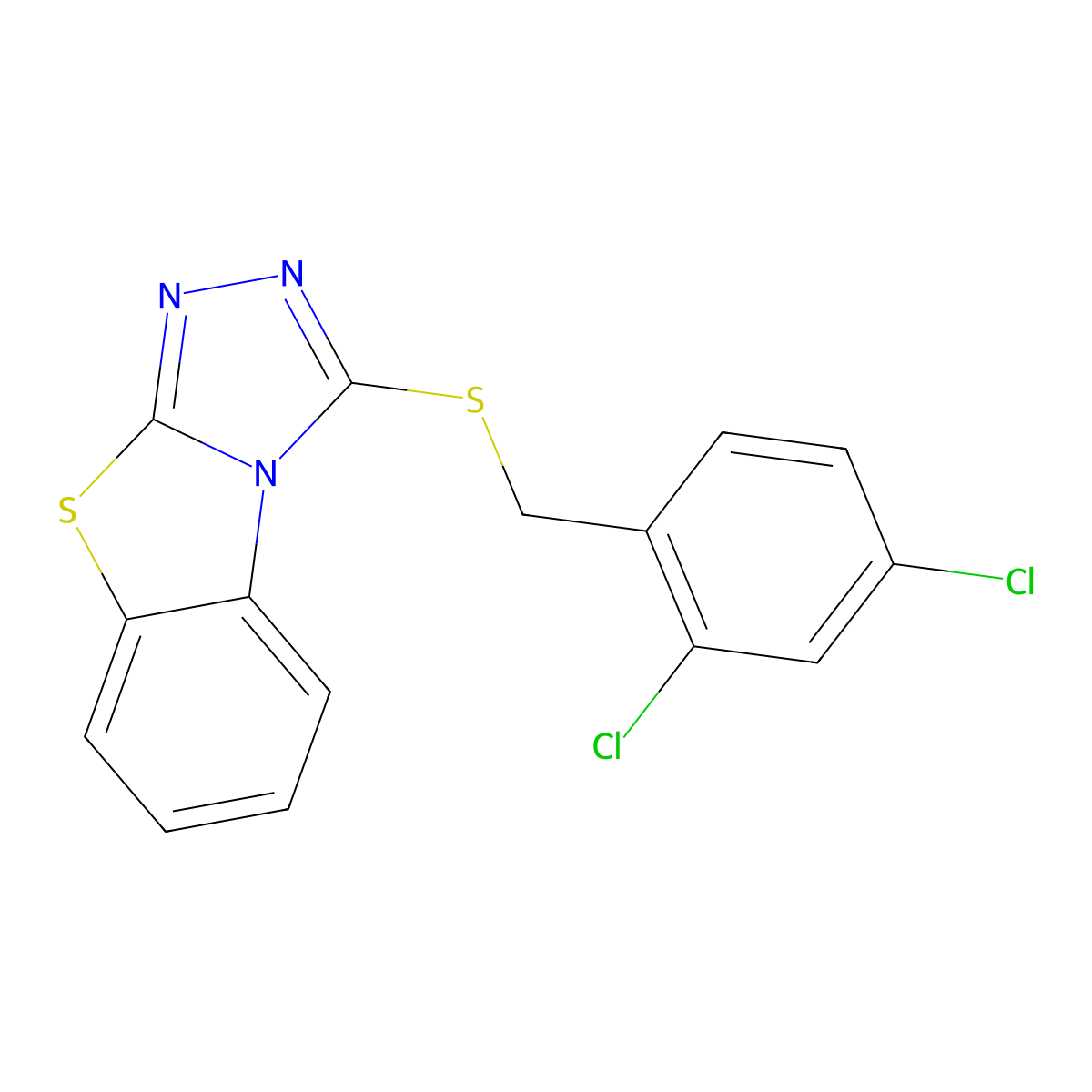1-[(2,4-Dichlorophenyl)methylsulfanyl]-[1,2,4]triazolo[3,4-b][1,3]benzothiazole molecular structure, CAS 328022-27-1