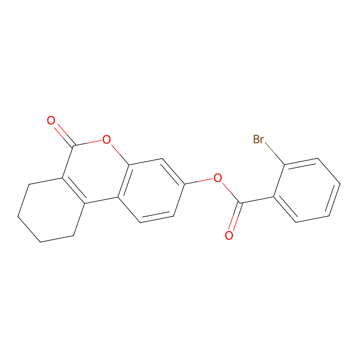 6-oxo-7,8,9,10-tetrahydro-6H-benzo[c]chromen-3-yl 2-bromobenzoate molecular structure, CAS 328022-46-4