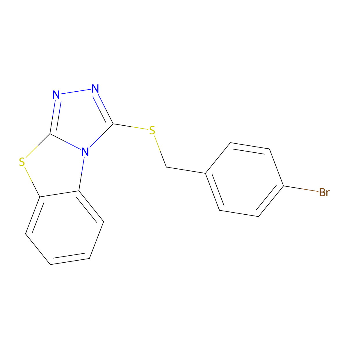 3-[(4-Bromobenzyl)sulfanyl][1,2,4]triazolo[3,4-b][1,3]benzothiazole molecular structure, CAS 328022-48-6