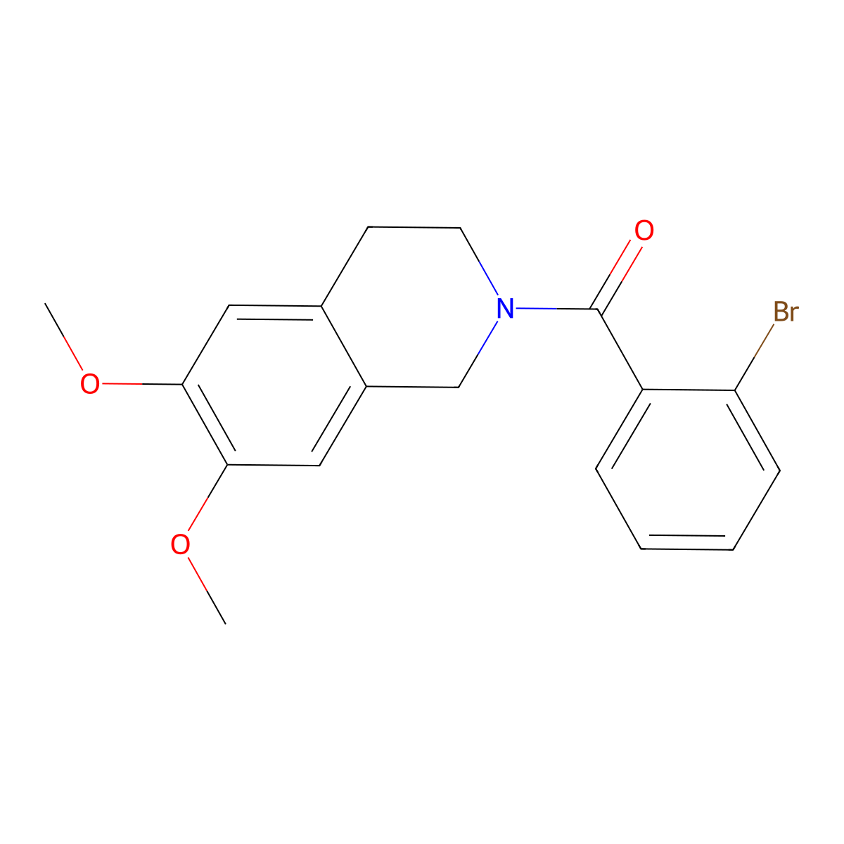 (2-Bromo-phenyl)-(6,7-dimethoxy-3,4-dihydro-1H-isoquinolin-2-yl)-methanone molecular structure, CAS 328022-53-3