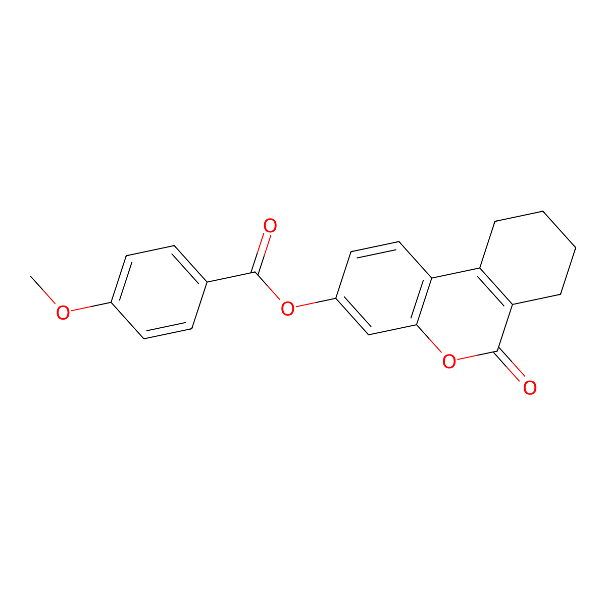 6-oxo-7,8,9,10-tetrahydro-6H-benzo[c]chromen-3-yl 4-methoxybenzoate molecular structure, CAS 328022-54-4