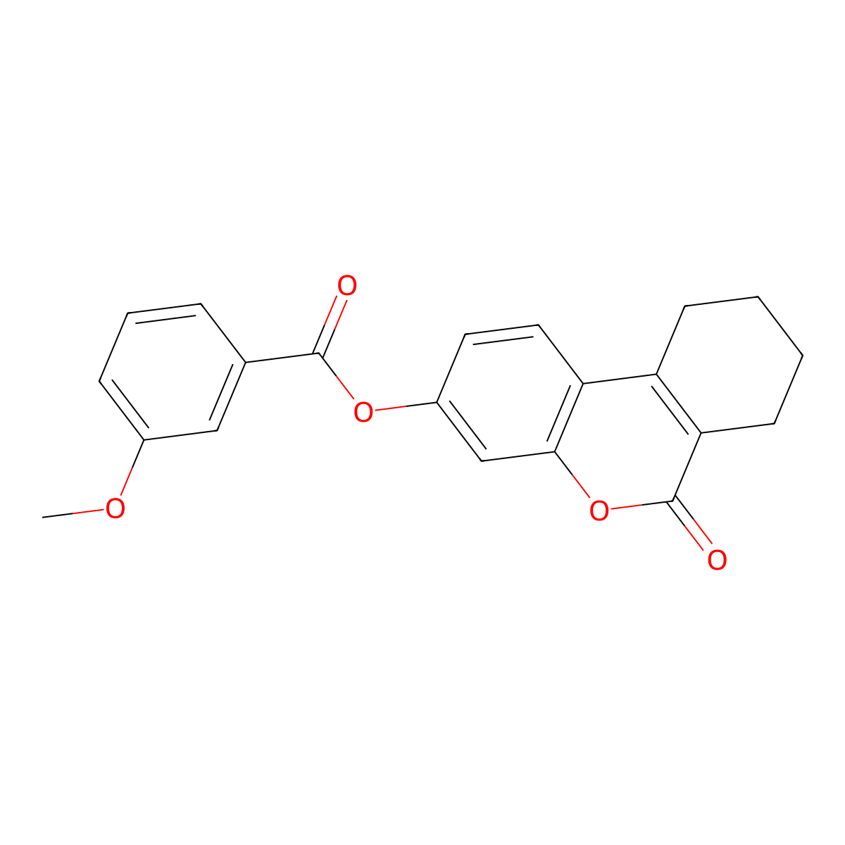 6-oxo-7,8,9,10-tetrahydro-6H-benzo[c]chromen-3-yl 3-methoxybenzoate molecular structure, CAS 328022-55-5