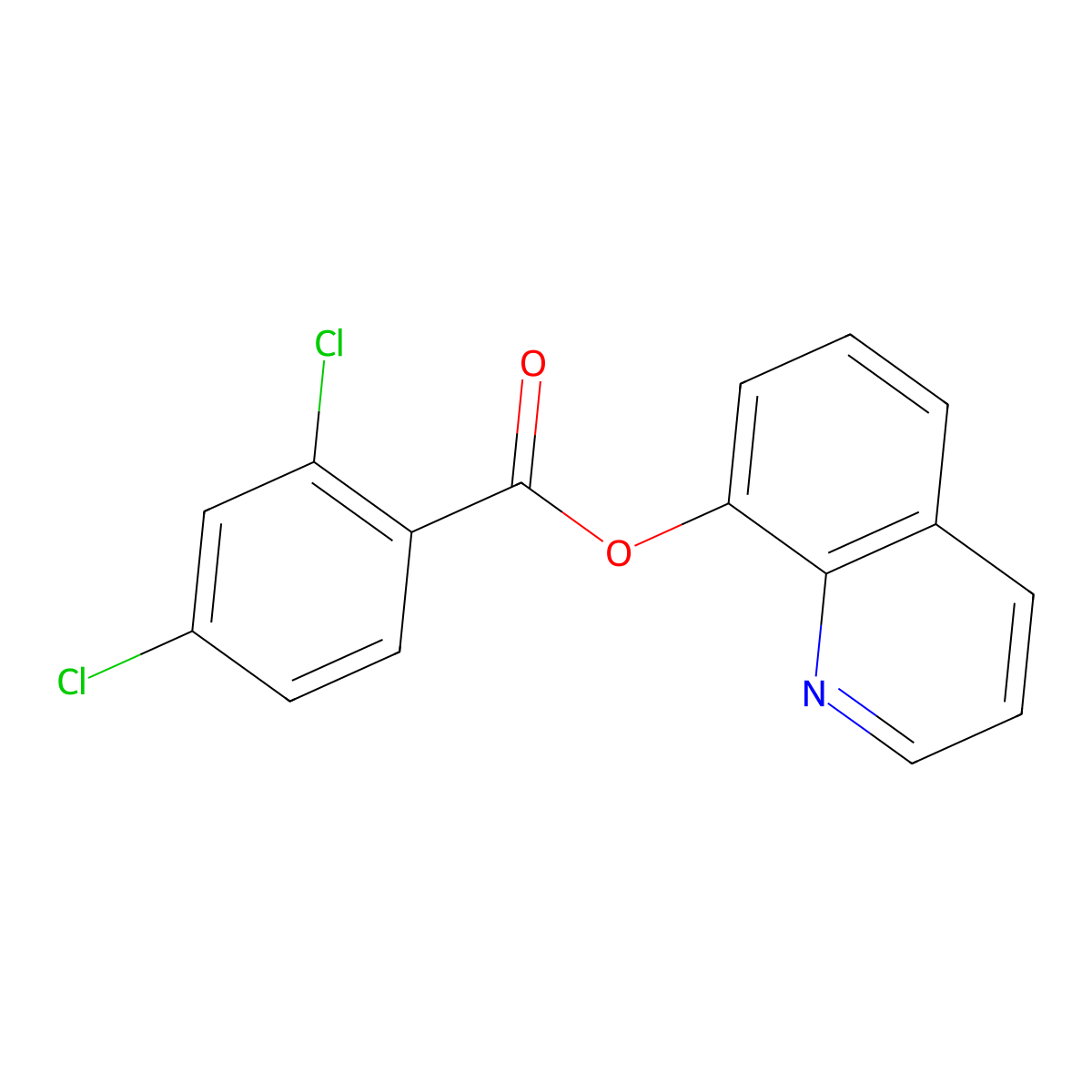 Quinolin-8-yl 2,4-dichlorobenzoate molecular structure, CAS 328022-59-9