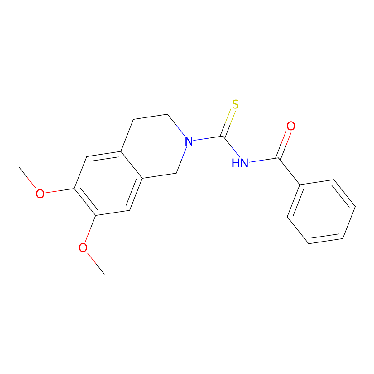 N-(6,7-dimethoxy-3,4-dihydro-1H-isoquinoline-2-carbothioyl)benzamide molecular structure, CAS 328022-63-5