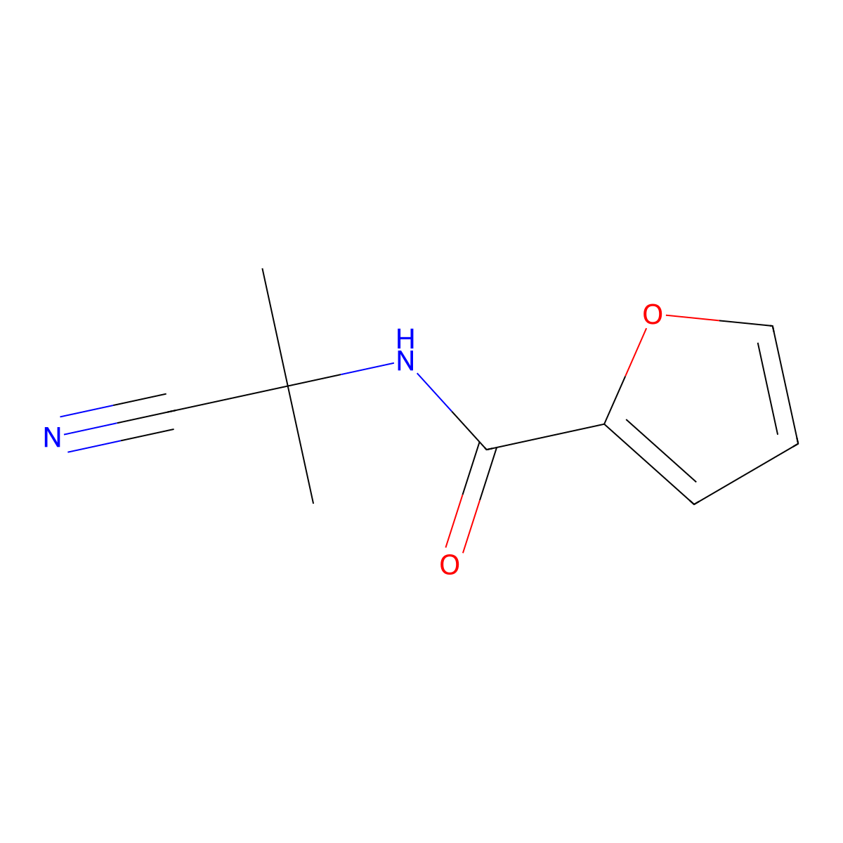 N-(2-cyanopropan-2-yl)furan-2-carboxamide molecular structure, CAS 328022-70-4