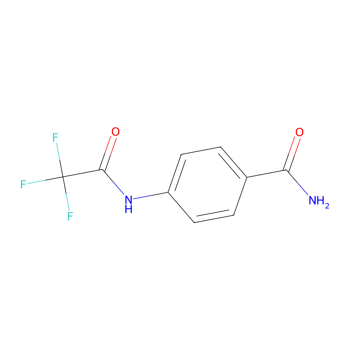 4-[(Trifluoroacetyl)amino]benzamide molecular structure, CAS 328023-33-2