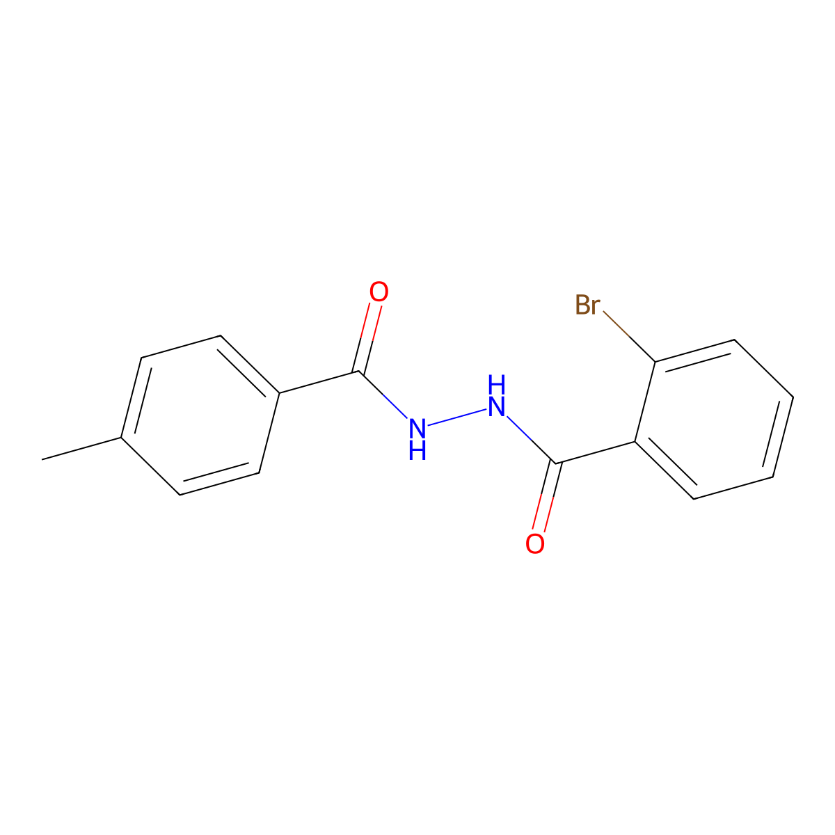 2-bromo-N'-(4-methylbenzoyl)benzohydrazide molecular structure, CAS 328023-44-5