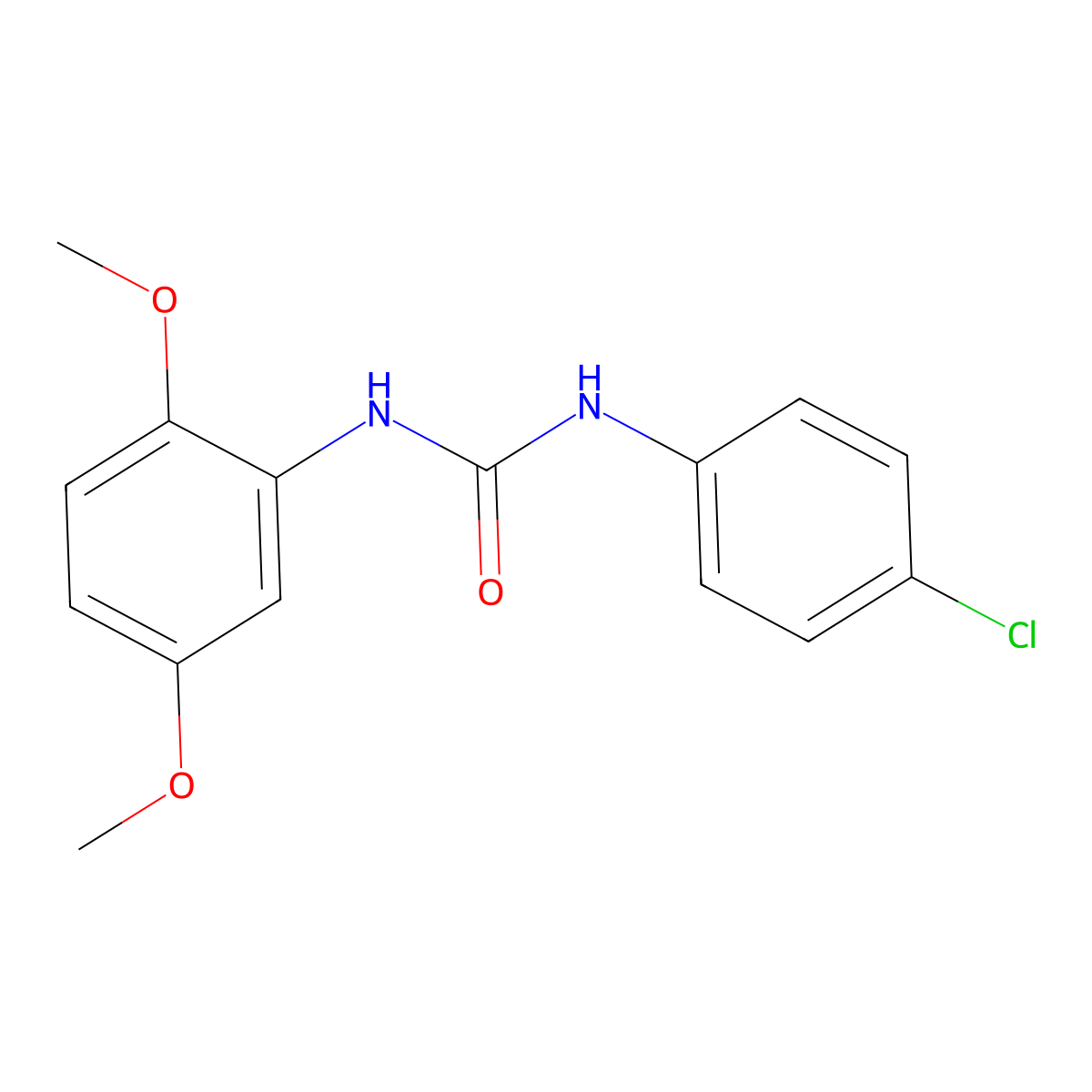 N-(4-chlorophenyl)-N'-(2,5-dimethoxyphenyl)urea molecular structure, CAS 328023-99-0