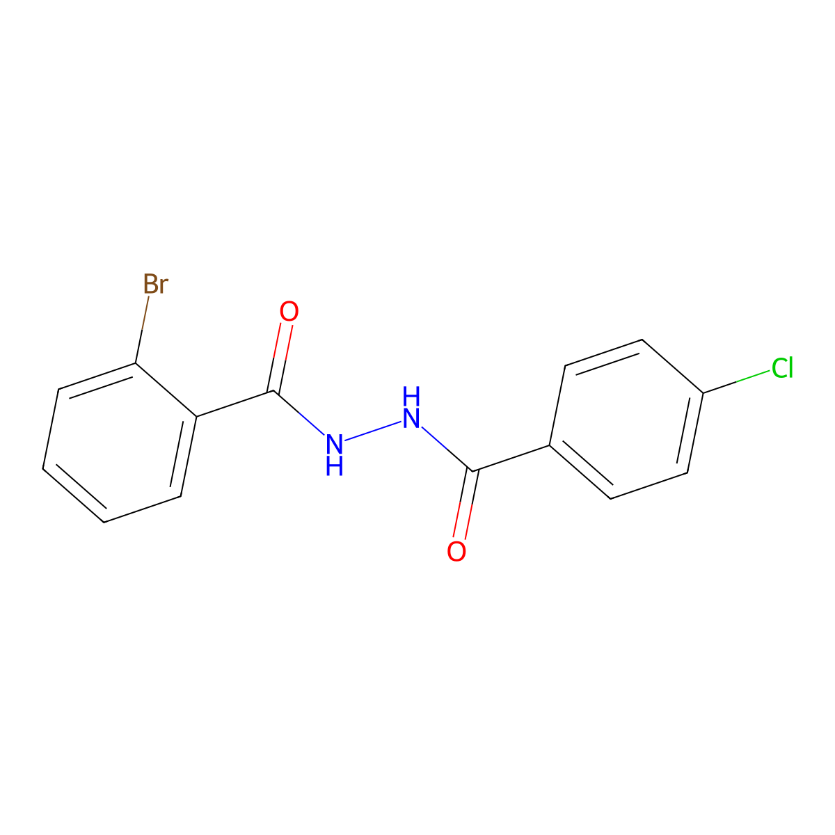 2-bromo-N'-(4-chlorobenzoyl)benzohydrazide molecular structure, CAS 328024-01-7