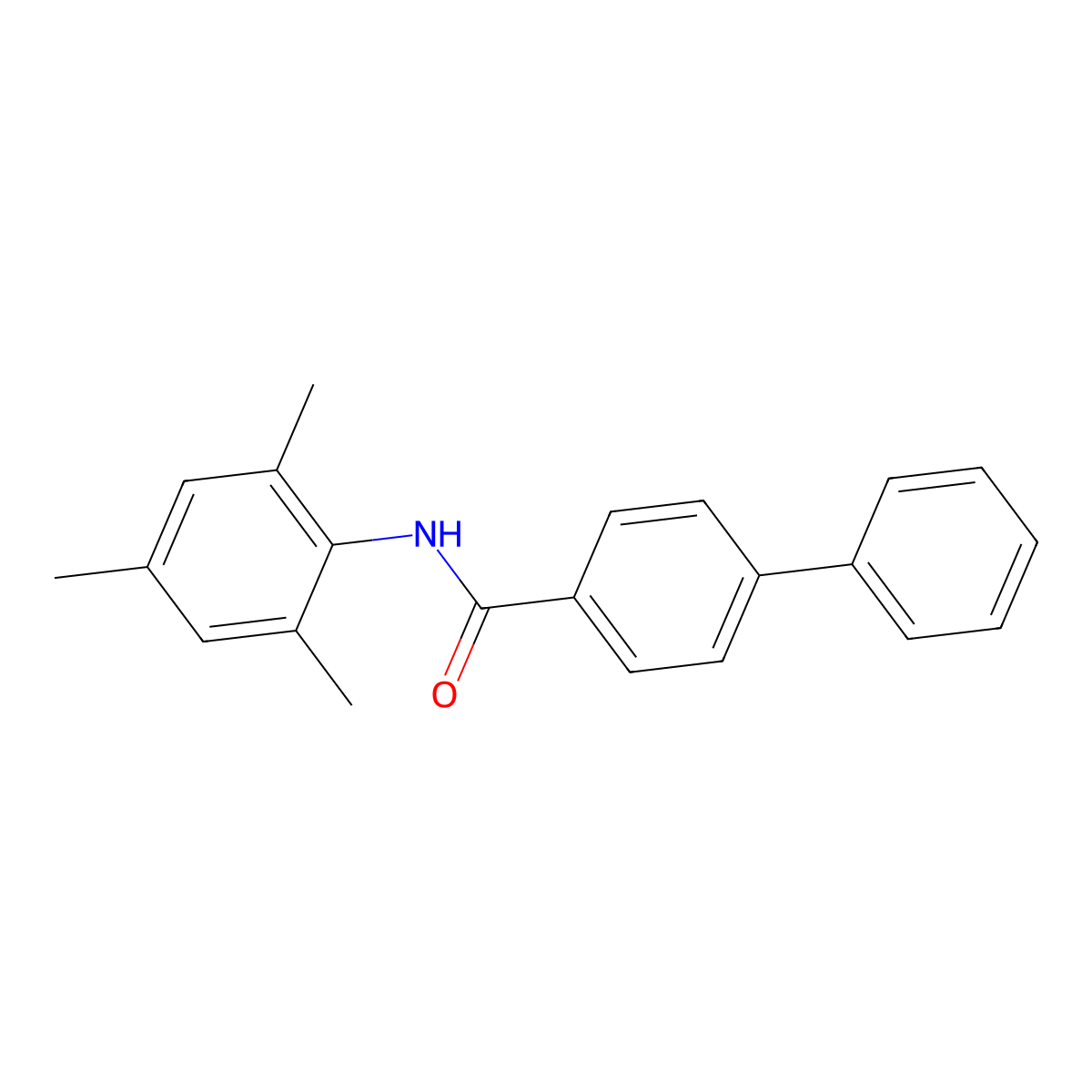 N-mesityl-4-biphenylcarboxamide molecular structure, CAS 328024-09-5