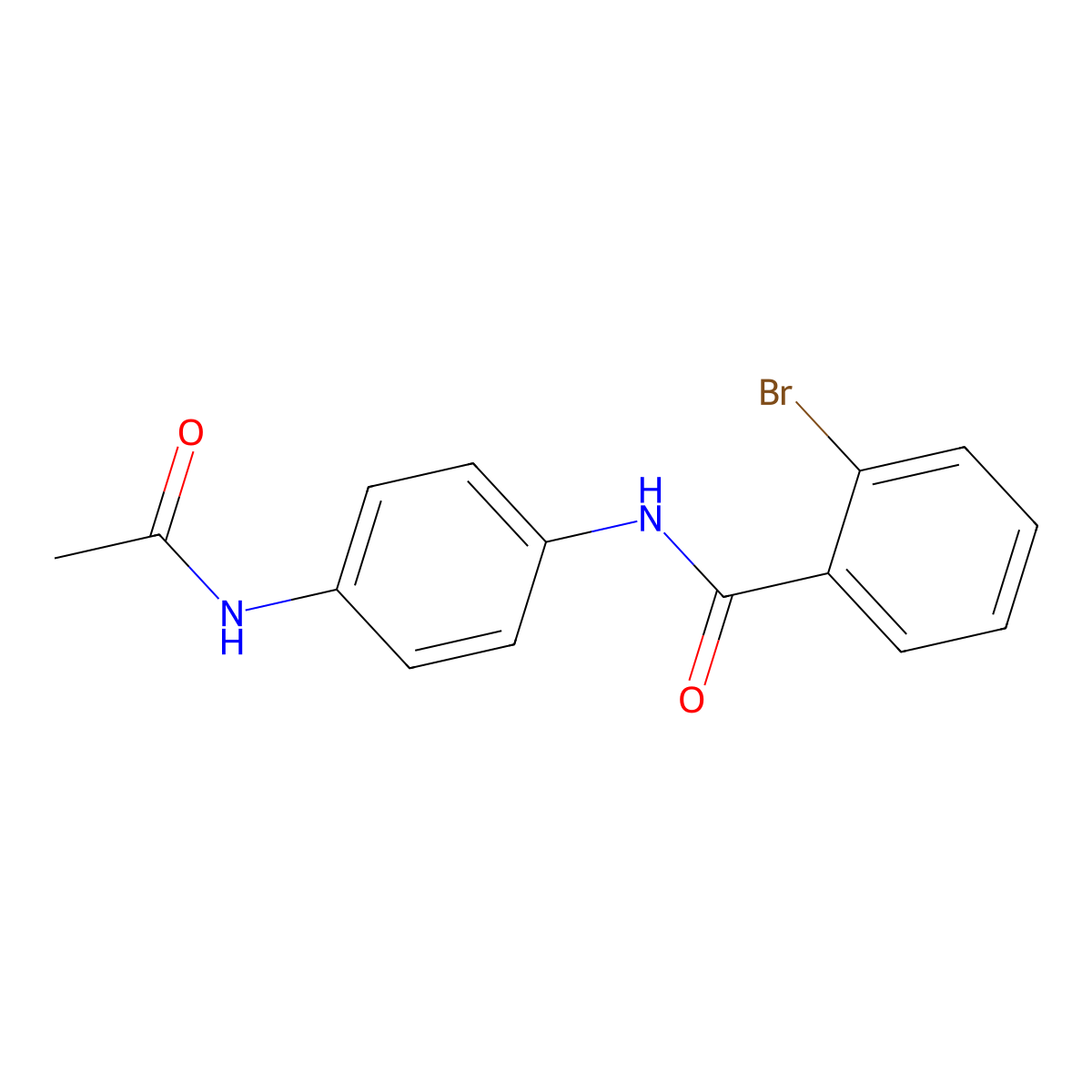 N-(4-acetamidophenyl)-2-bromobenzamide molecular structure, CAS 328024-20-0