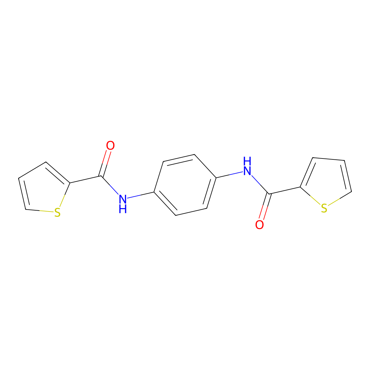 N,N'-1,4-Phenylenebis[2-thiophenecarboxamide] molecular structure, CAS 328024-24-4