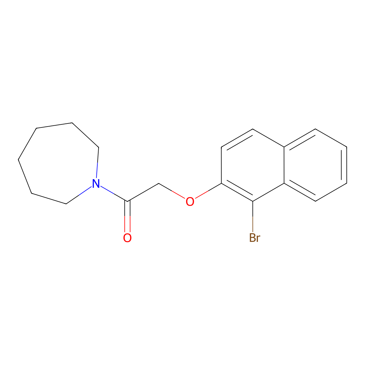 1-{[(1-Bromo-2-naphthyl)oxy]acetyl}azepane molecular structure, CAS 328024-31-3