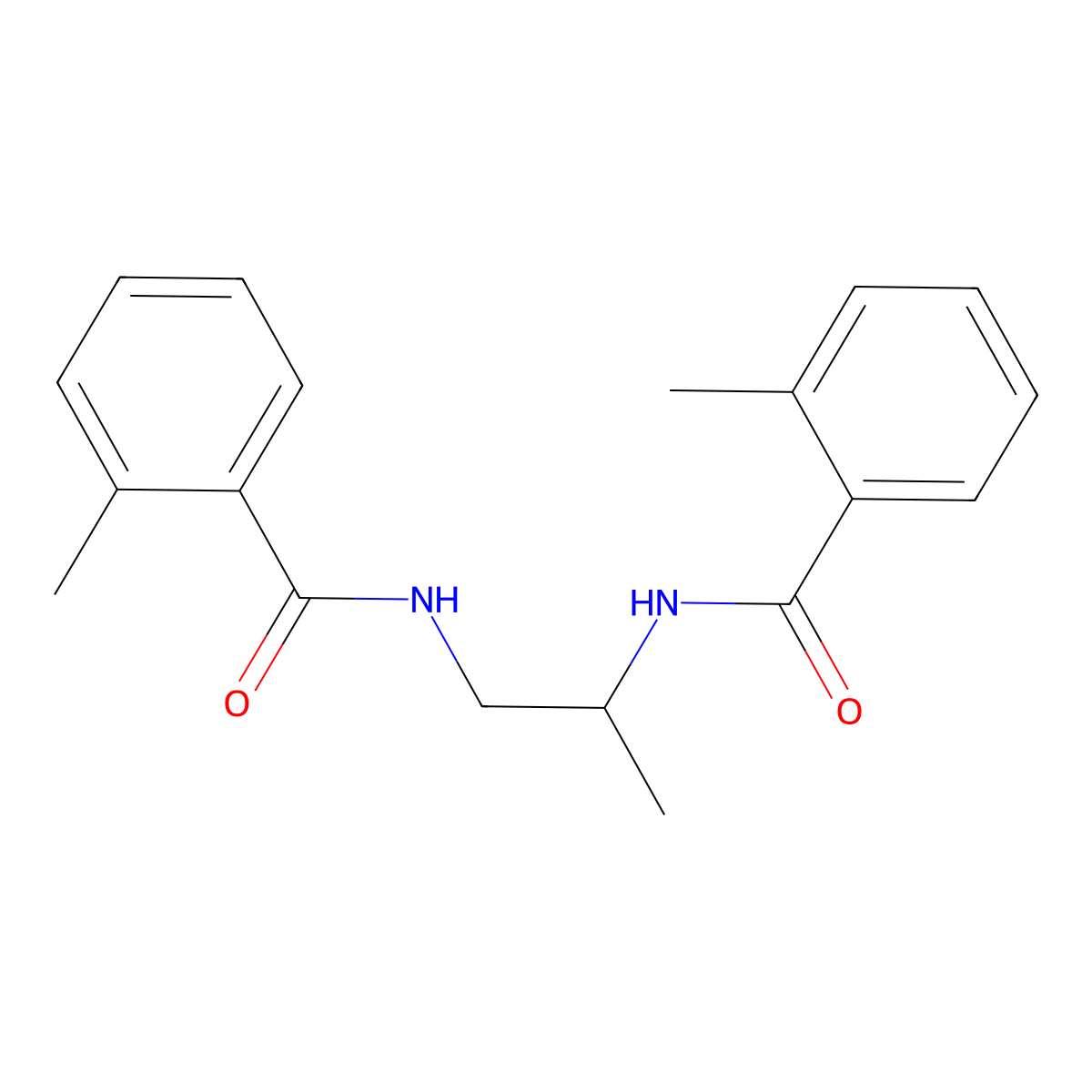 2-methyl-N-[2-[(2-methylbenzoyl)amino]propyl]benzamide molecular structure, CAS 328024-32-4