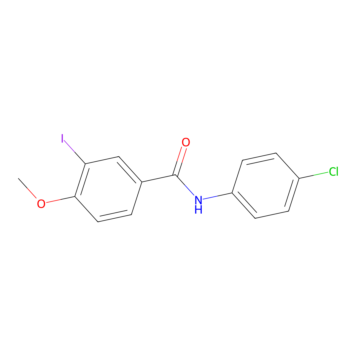 N-(4-chlorophenyl)-3-iodo-4-methoxybenzamide molecular structure, CAS 328024-43-7