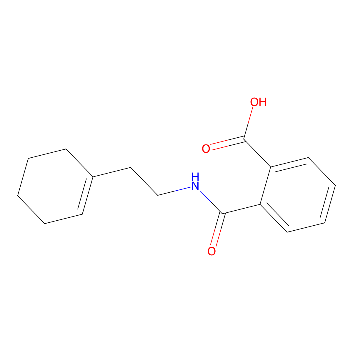 2-{[2-(Cyclohex-1-en-1-yl)ethyl]carbamoyl}benzoic acid molecular structure, CAS 328024-53-9