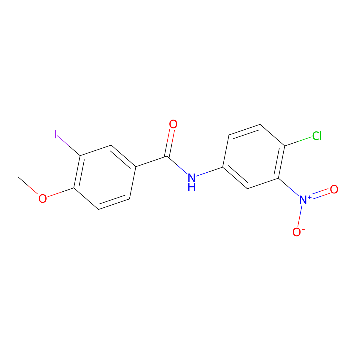 N-(4-chloro-3-nitrophenyl)-3-iodo-4-methoxybenzamide molecular structure, CAS 328024-58-4