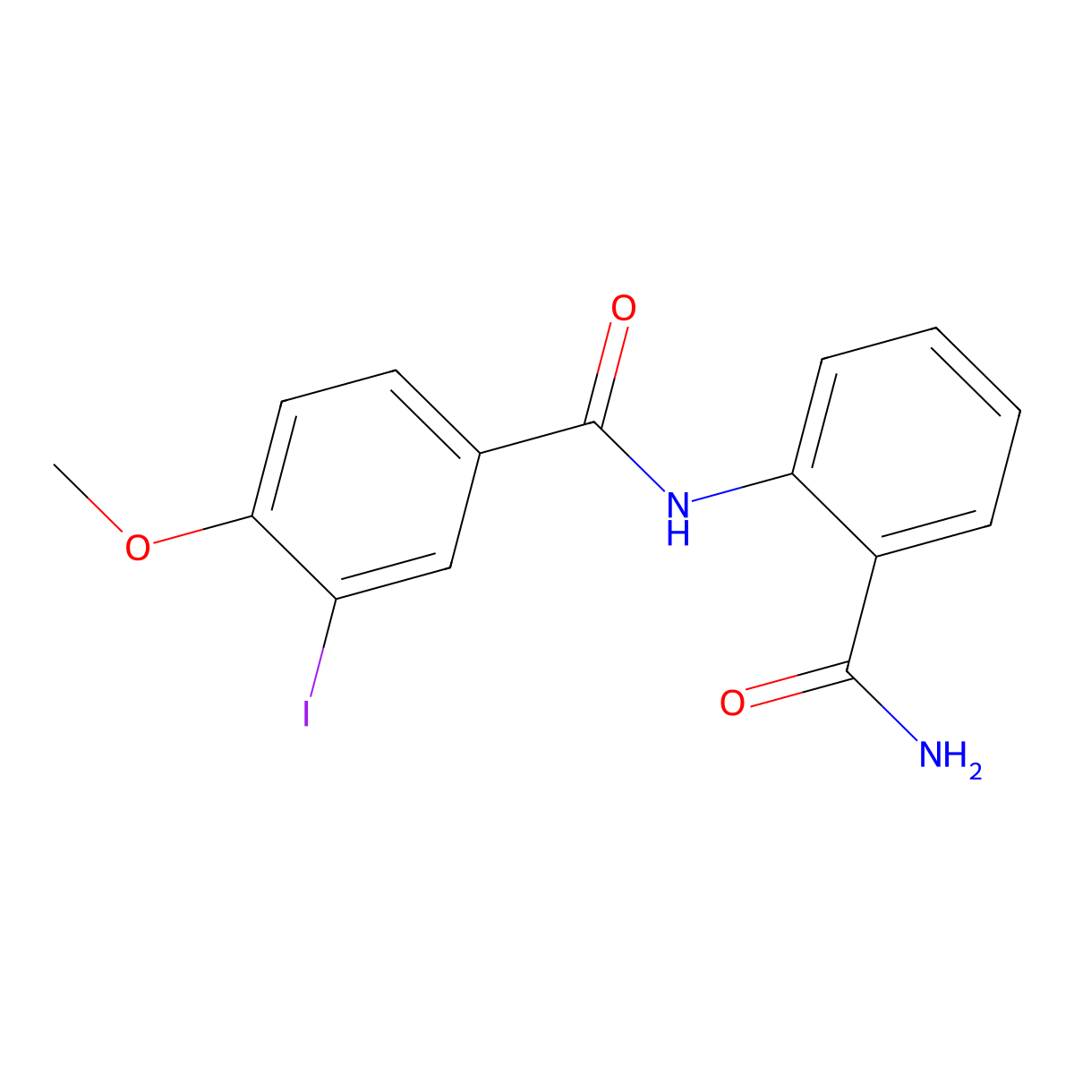 N-(2-carbamoylphenyl)-3-iodo-4-methoxybenzamide molecular structure, CAS 328024-62-0