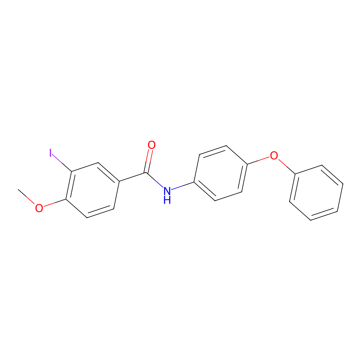 3-iodo-4-methoxy-N-(4-phenoxyphenyl)benzamide molecular structure, CAS 328024-70-0