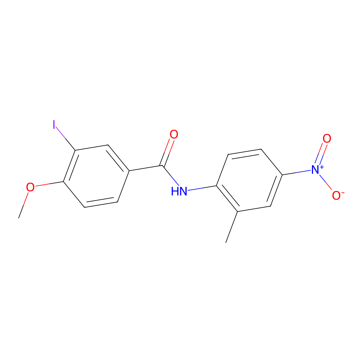 3-iodo-4-methoxy-N-(2-methyl-4-nitrophenyl)benzamide molecular structure, CAS 328024-81-3