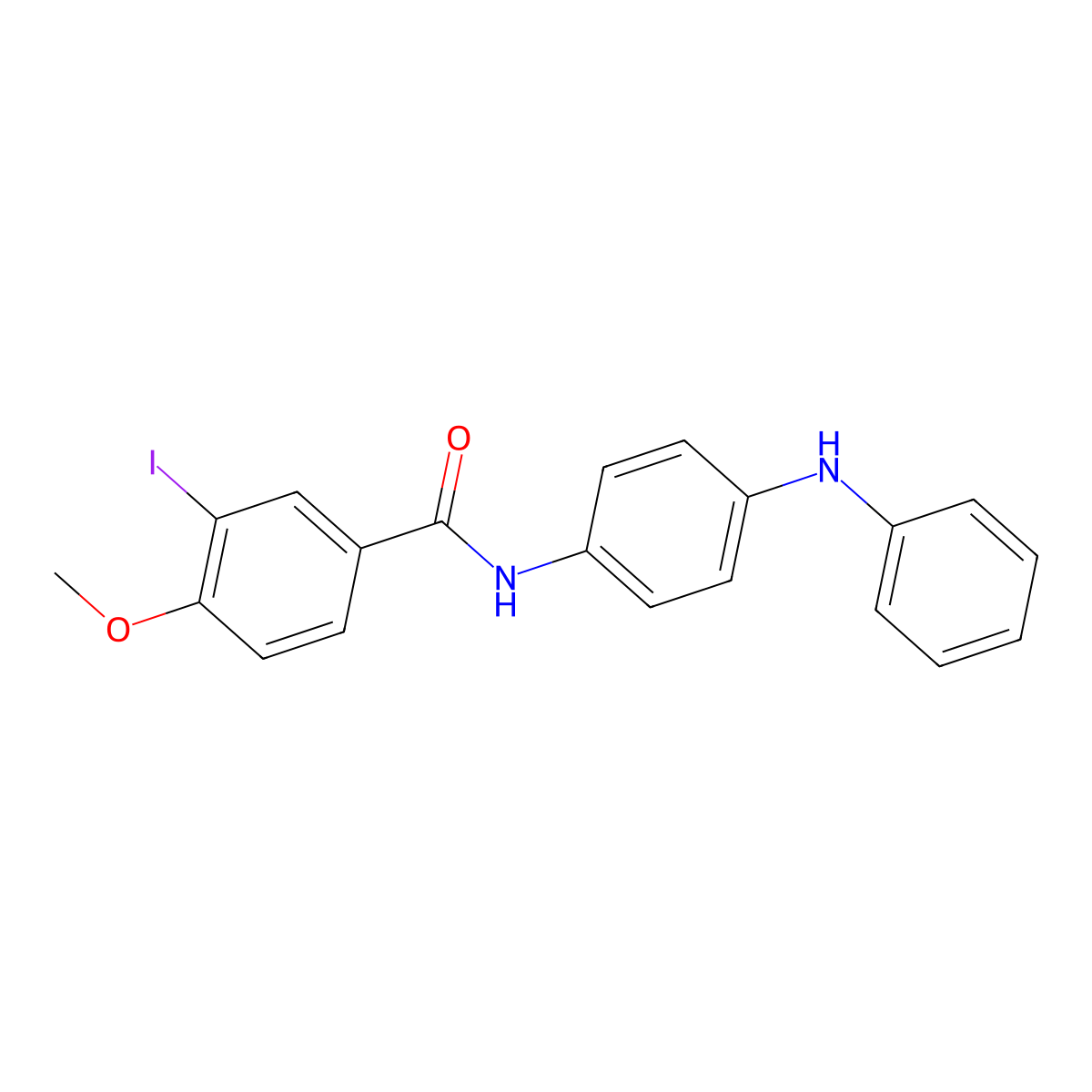 N-(4-anilinophenyl)-3-iodo-4-methoxybenzamide molecular structure, CAS 328024-82-4