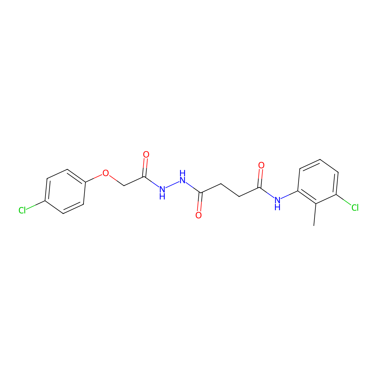 N-(3-chloro-2-methylphenyl)-4-{2-[(4-chlorophenoxy)acetyl]hydrazino}-4-oxobutanamide molecular structure, CAS 328024-83-5