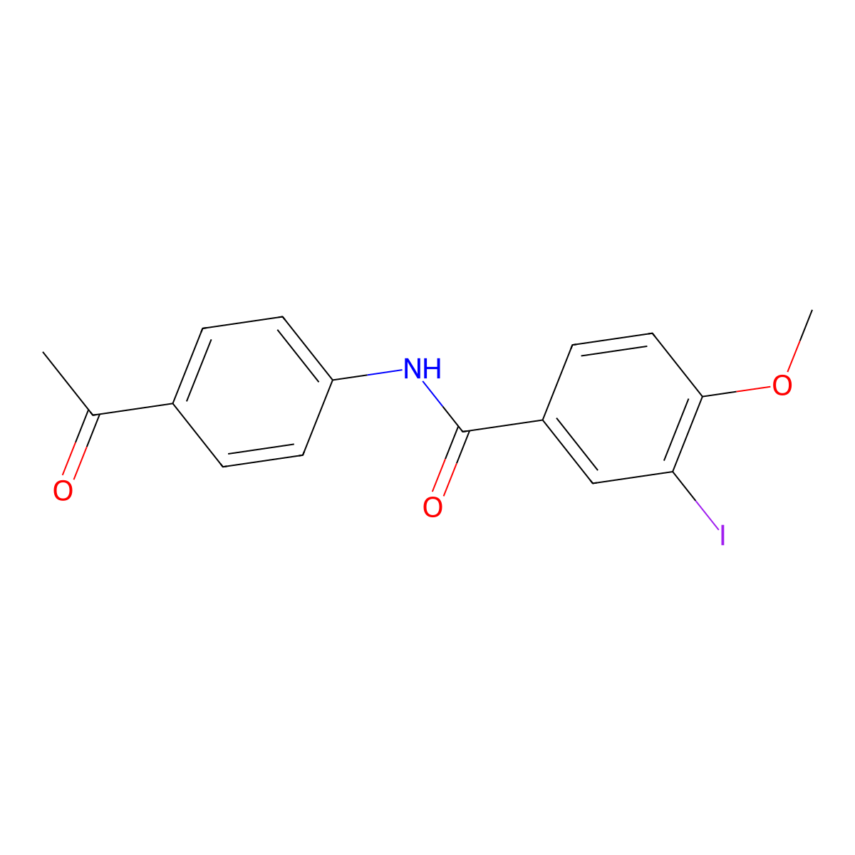 N-(4-acetylphenyl)-3-iodo-4-methoxybenzamide molecular structure, CAS 328024-88-0