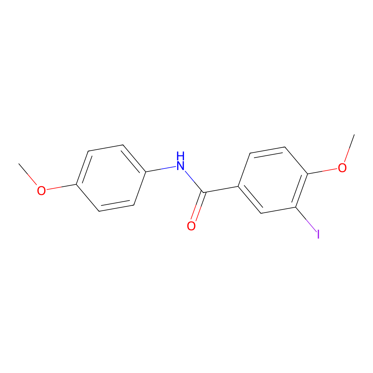 3-iodo-4-methoxy-N-(4-methoxyphenyl)benzamide molecular structure, CAS 328024-90-4