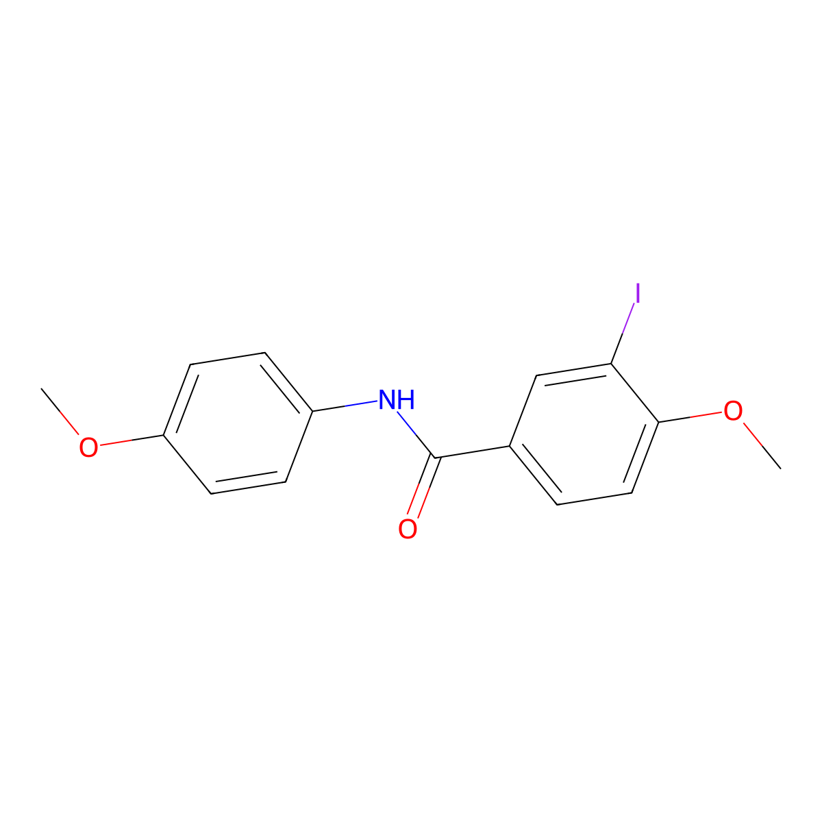 3-iodo-4-methoxy-N-(4-methoxyphenyl)benzamide molecular structure, CAS 328024-90-4