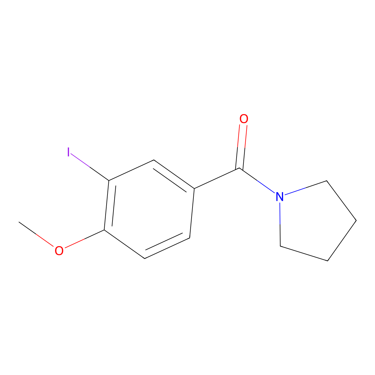 1-(3-Iodo-4-methoxybenzoyl)pyrrolidine molecular structure, CAS 328024-93-7