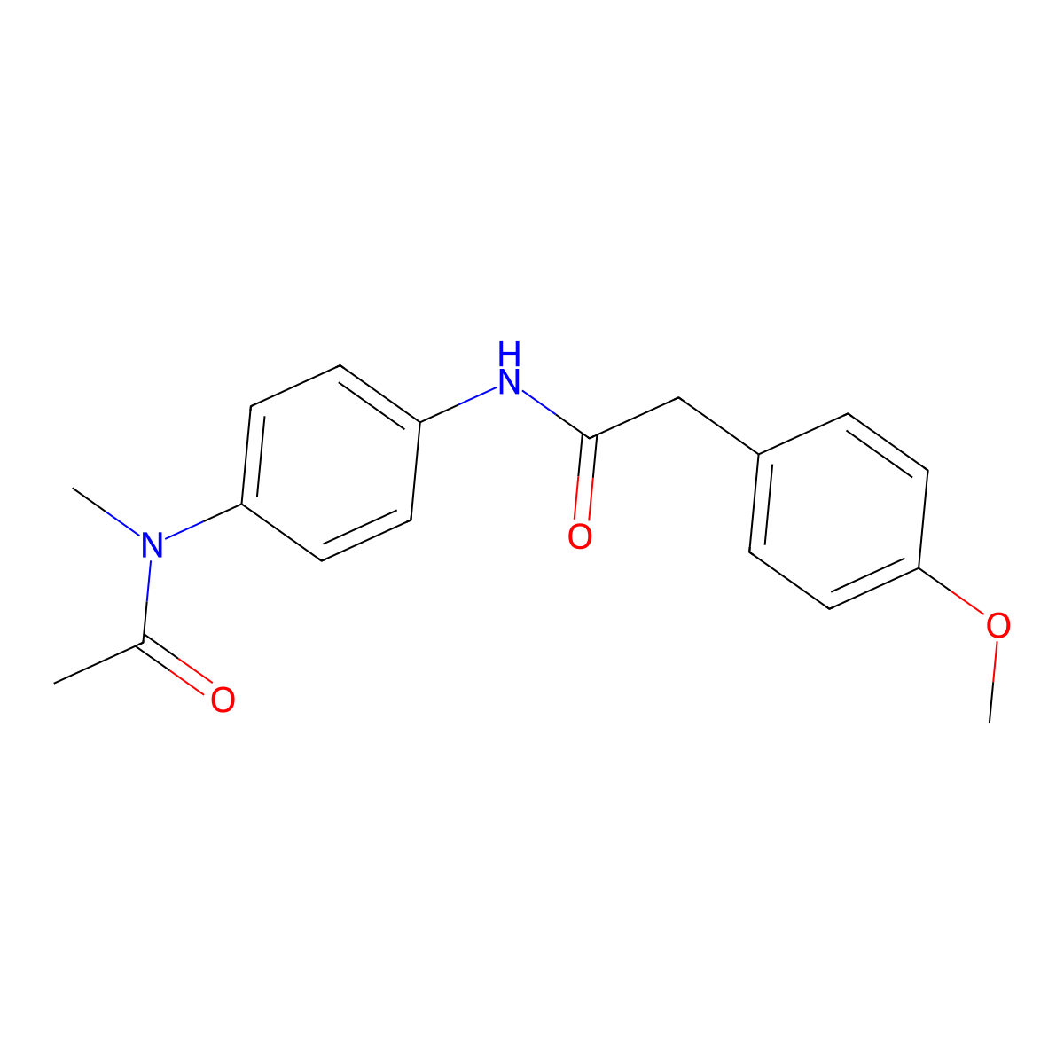 N-{4-[acetyl(methyl)amino]phenyl}-2-(4-methoxyphenyl)acetamide molecular structure, CAS 328025-05-4