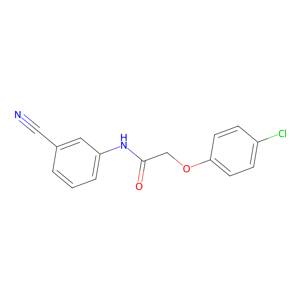 2-(4-chlorophenoxy)-N-(3-cyanophenyl)acetamide molecular structure, CAS 328025-14-5