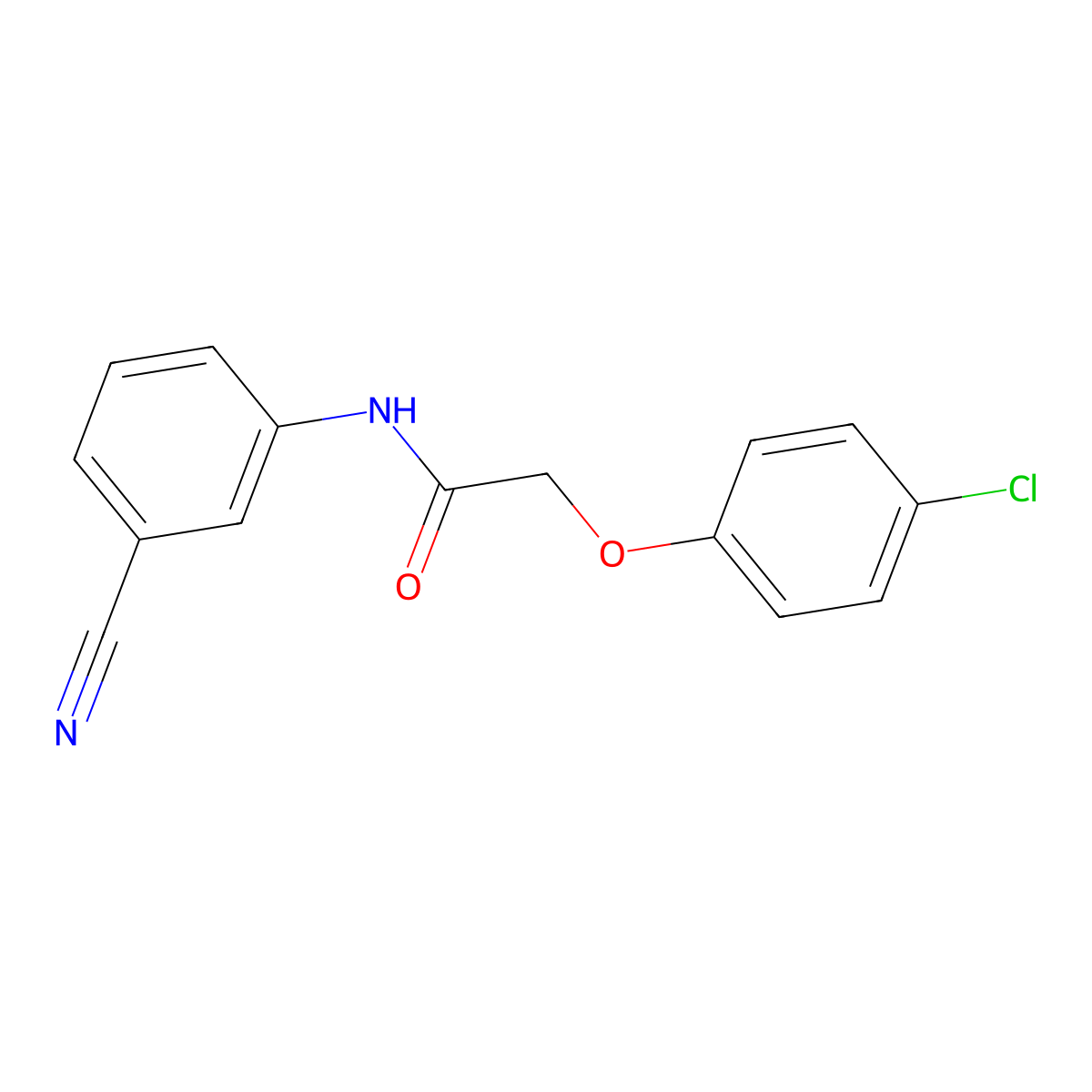 2-(4-chlorophenoxy)-N-(3-cyanophenyl)acetamide molecular structure, CAS 328025-14-5
