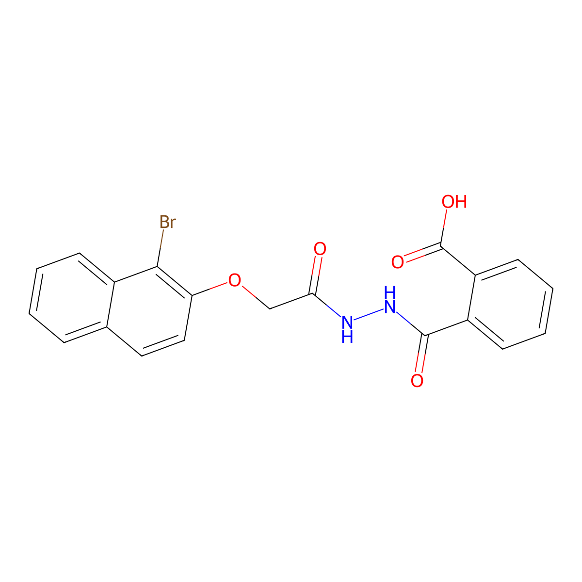 2-[[[2-(1-bromonaphthalen-2-yl)oxyacetyl]amino]carbamoyl]benzoic Acid molecular structure, CAS 328025-20-3