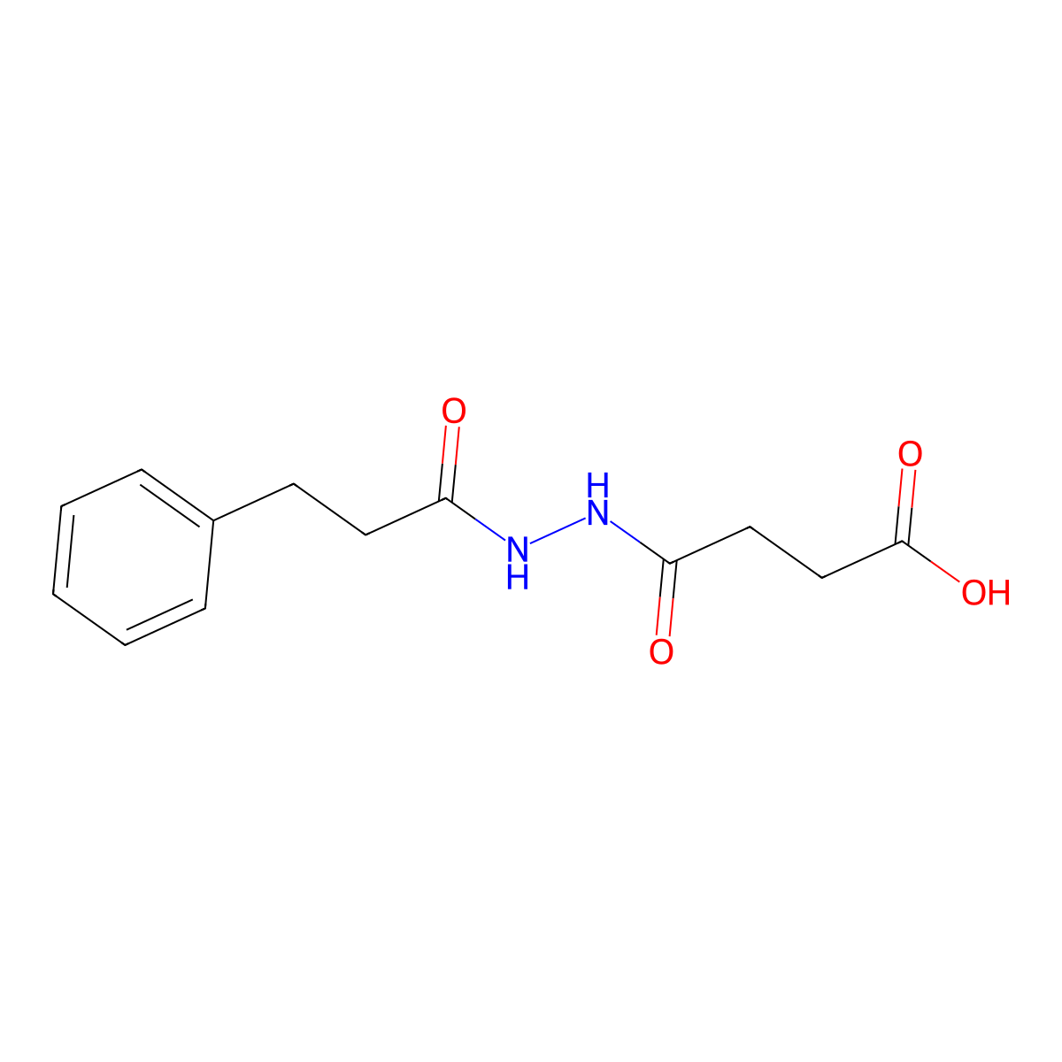 4-Oxo-4-[2-(3-phenylpropanoyl)hydrazino]butanoic acid molecular structure, CAS 328025-30-5