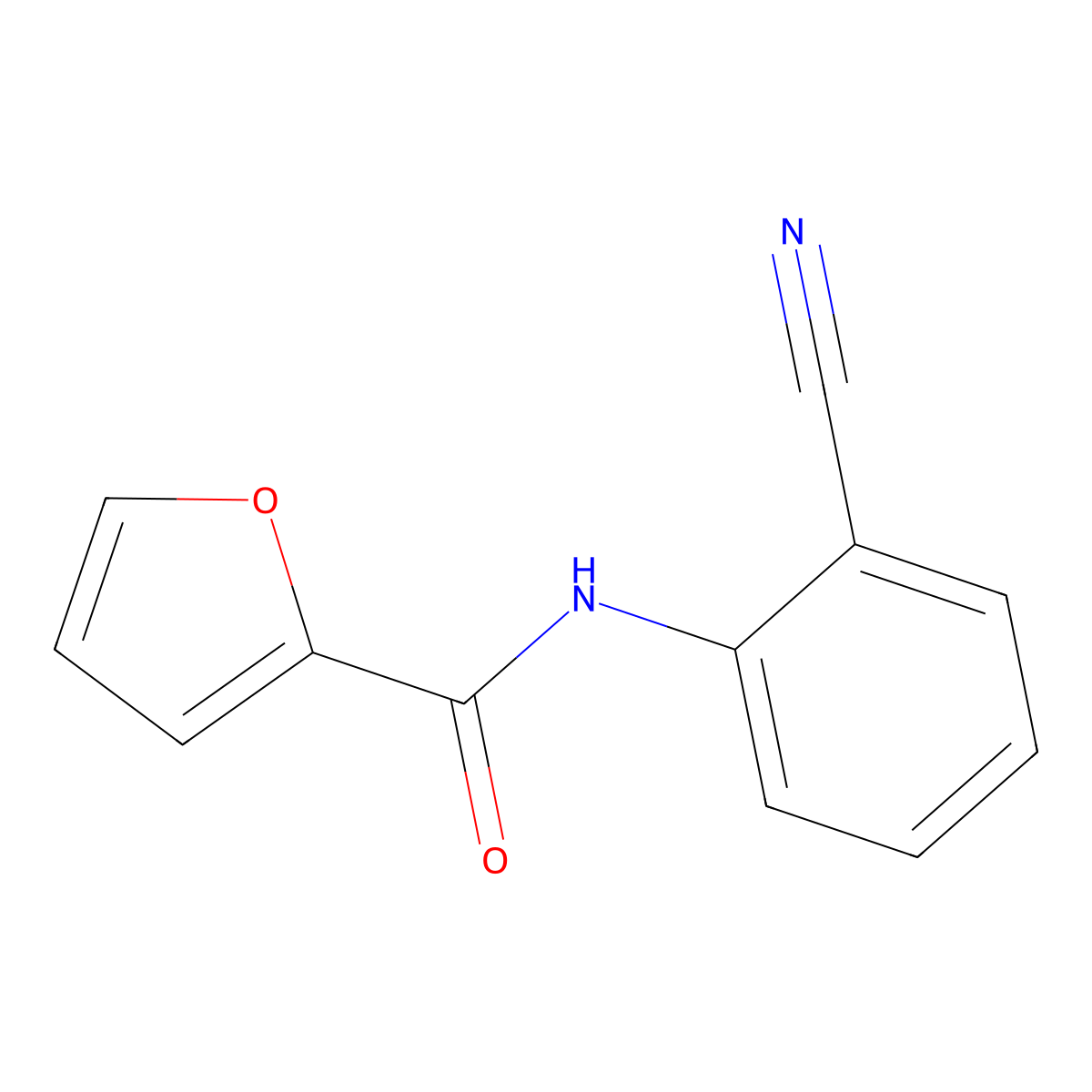 N-(2-cyanophenyl)-2-furamide molecular structure, CAS 328025-54-3