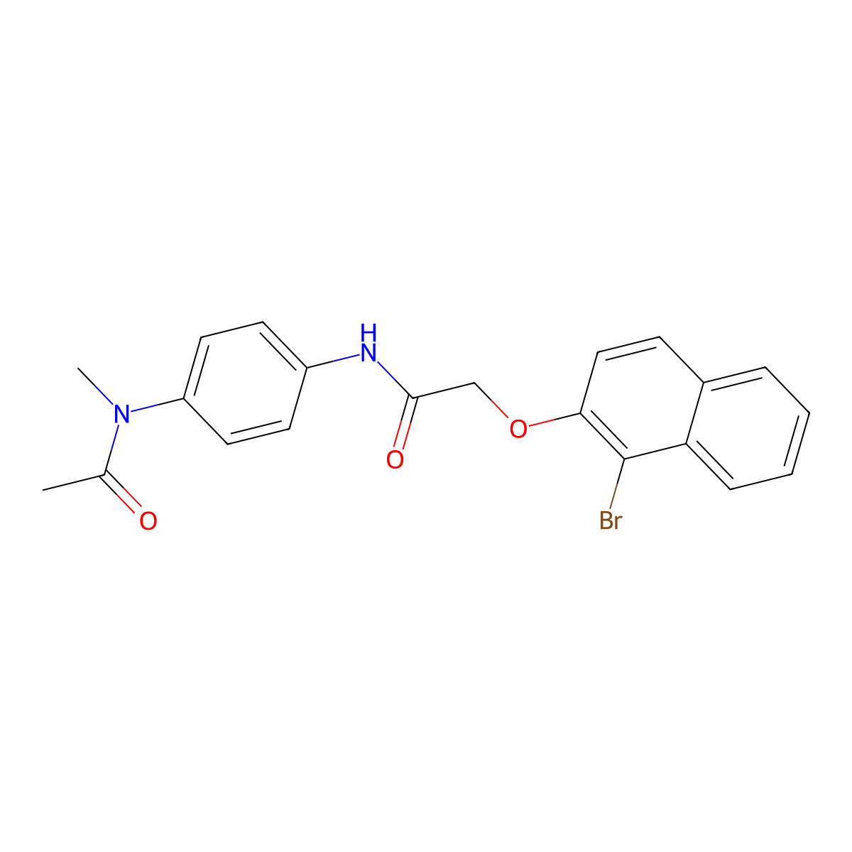 N-{4-[acetyl(methyl)amino]phenyl}-2-[(1-bromo-2-naphthyl)oxy]acetamide molecular structure, CAS 328025-83-8
