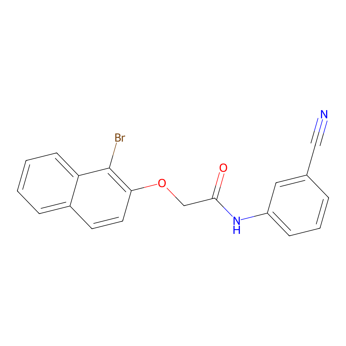 2-[(1-bromo-2-naphthyl)oxy]-N-(3-cyanophenyl)acetamide molecular structure, CAS 328026-07-9